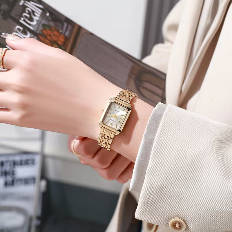 Stylish Five-Bead Bracelet Watch