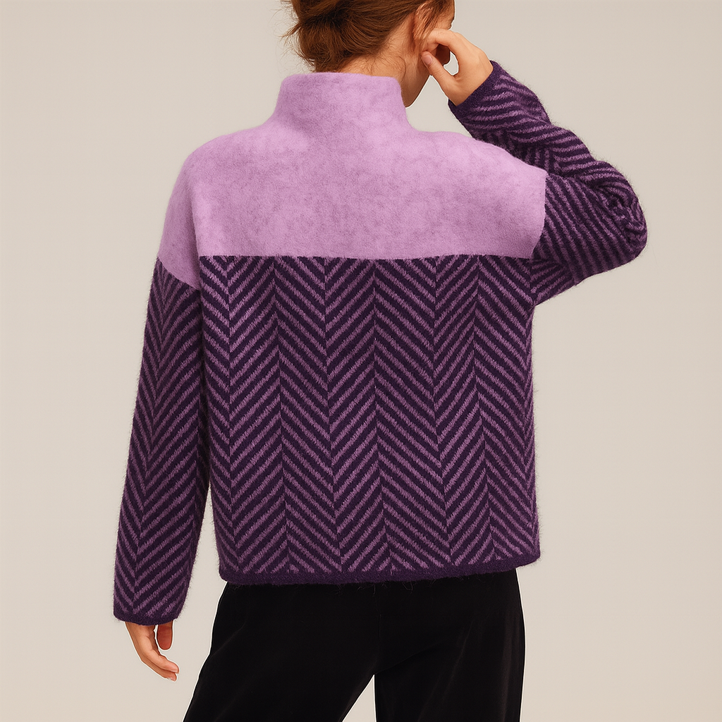 Lyra | Modieuze Top met Hoge Hals