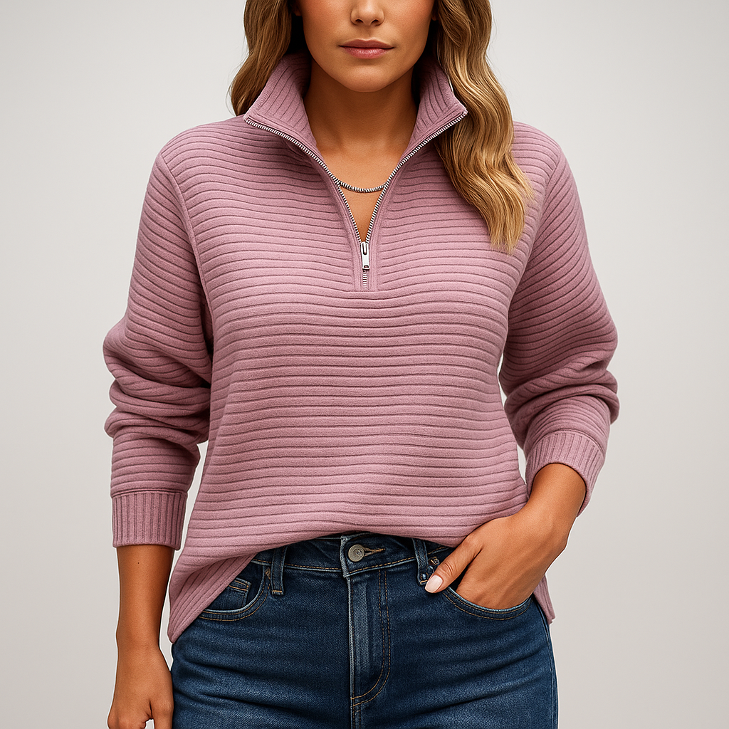 Lianora | Pullover met halve rits