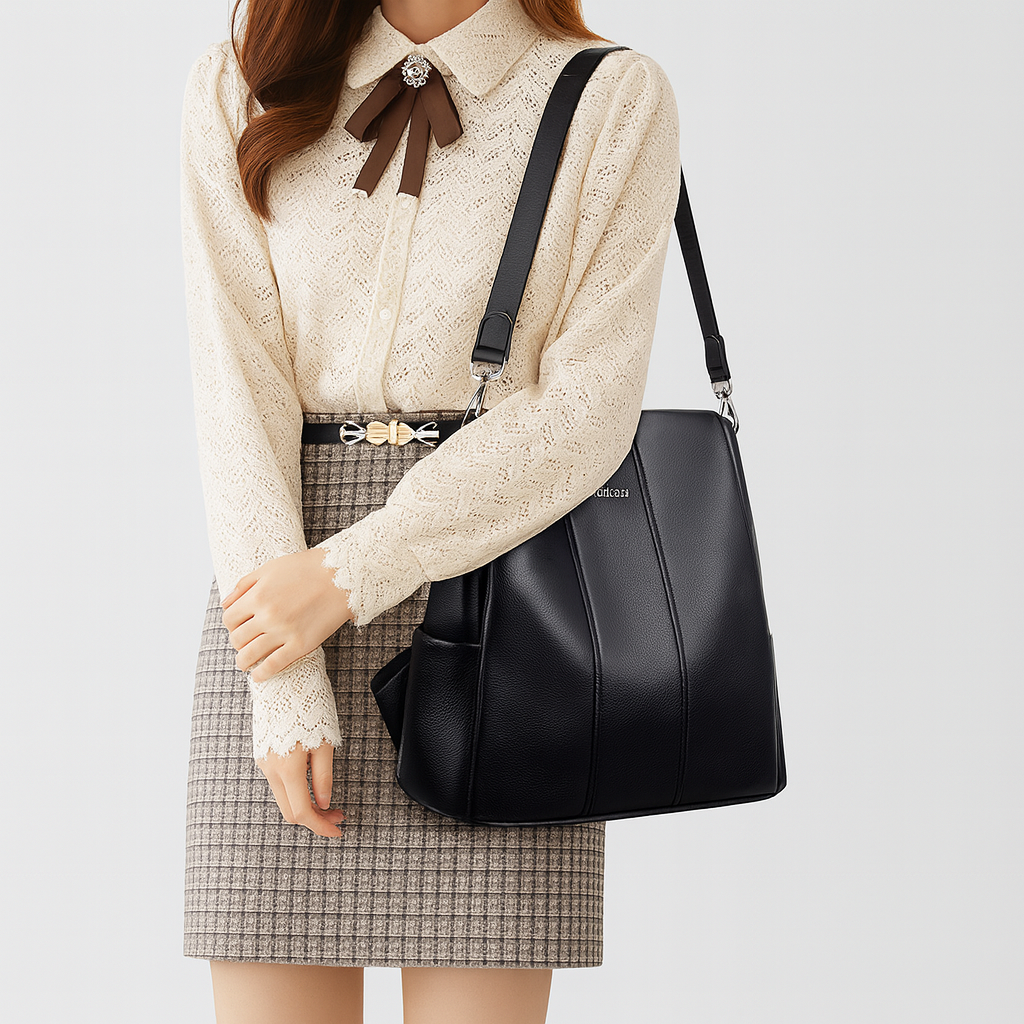 Ella | Anti-diefstal leren rugzak