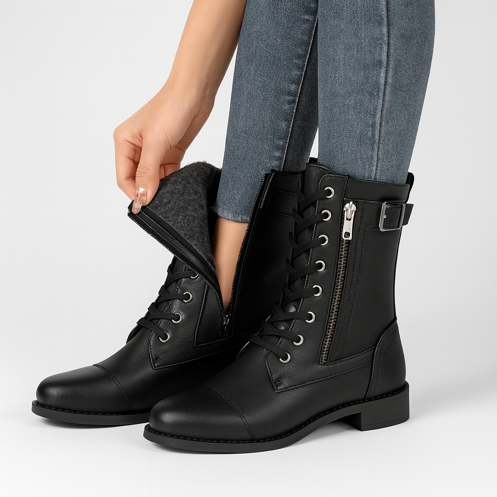 Lyn | Mid-hoog veterlaarzen