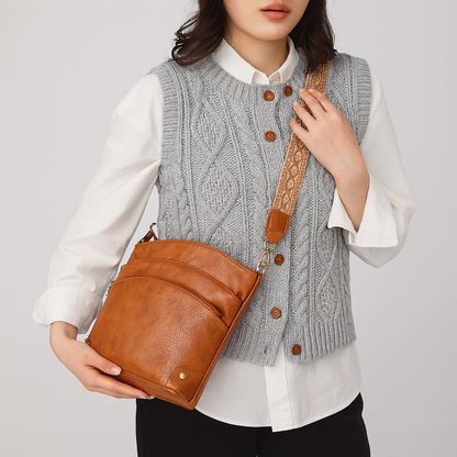 Lila | Organizer handtas met meerdere vakken