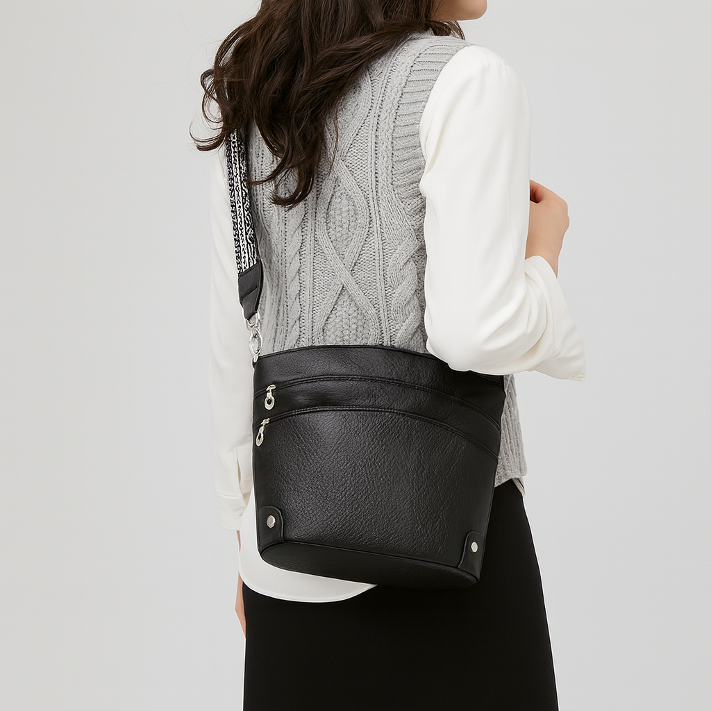 Lila | Organizer handtas met meerdere vakken