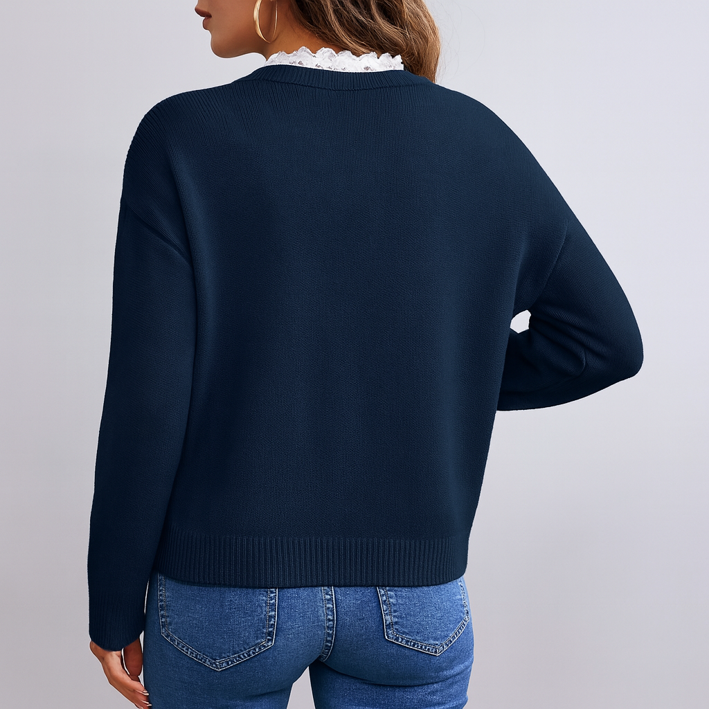 Emile | Gebreide trui met kant