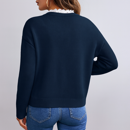 Emile | Gebreide trui met kant