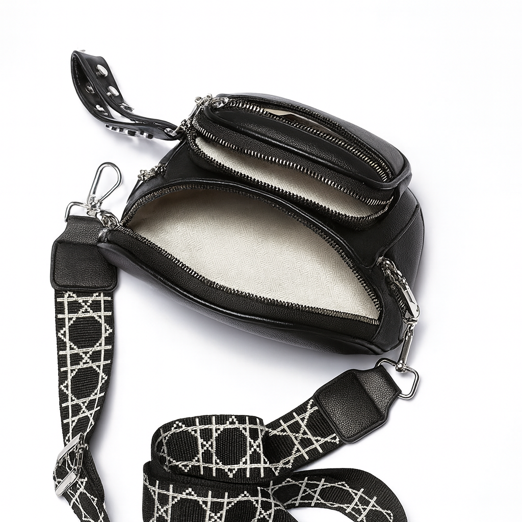 Gianna | Effenkleurige zadeltas