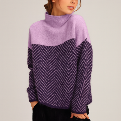 Lyra | Modieuze Top met Hoge Hals