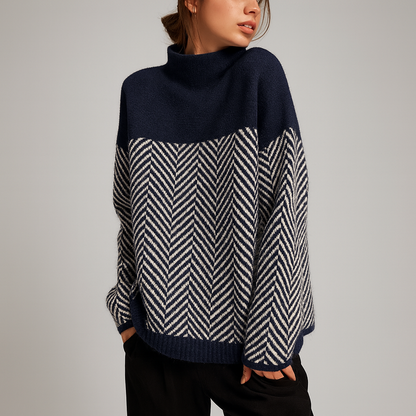 Lyra | Modieuze Top met Hoge Hals