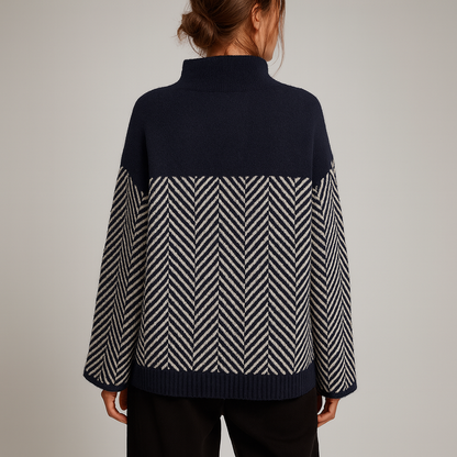 Lyra | Modieuze Top met Hoge Hals