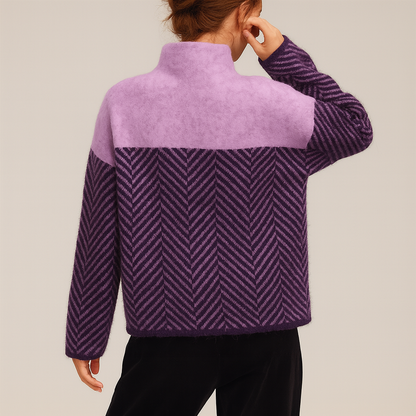 Lyra | Modieuze Top met Hoge Hals