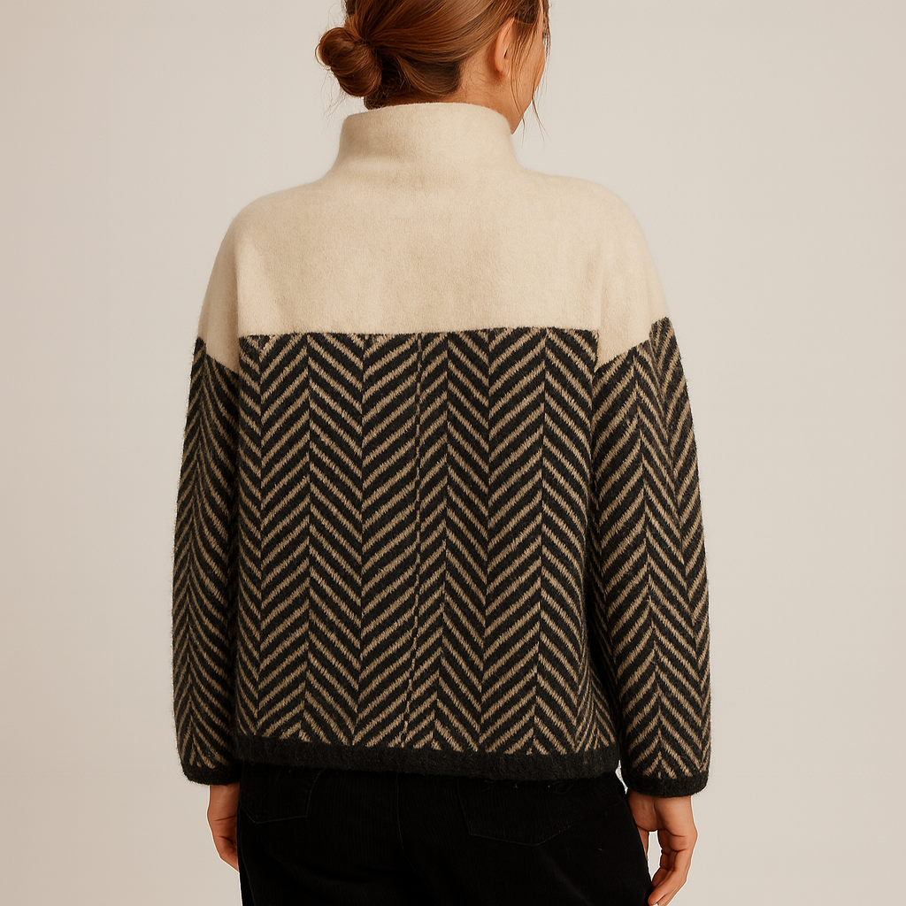 Lyra | Modieuze Top met Hoge Hals