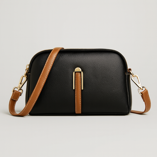 Minimalist shoulder bag in shell shape