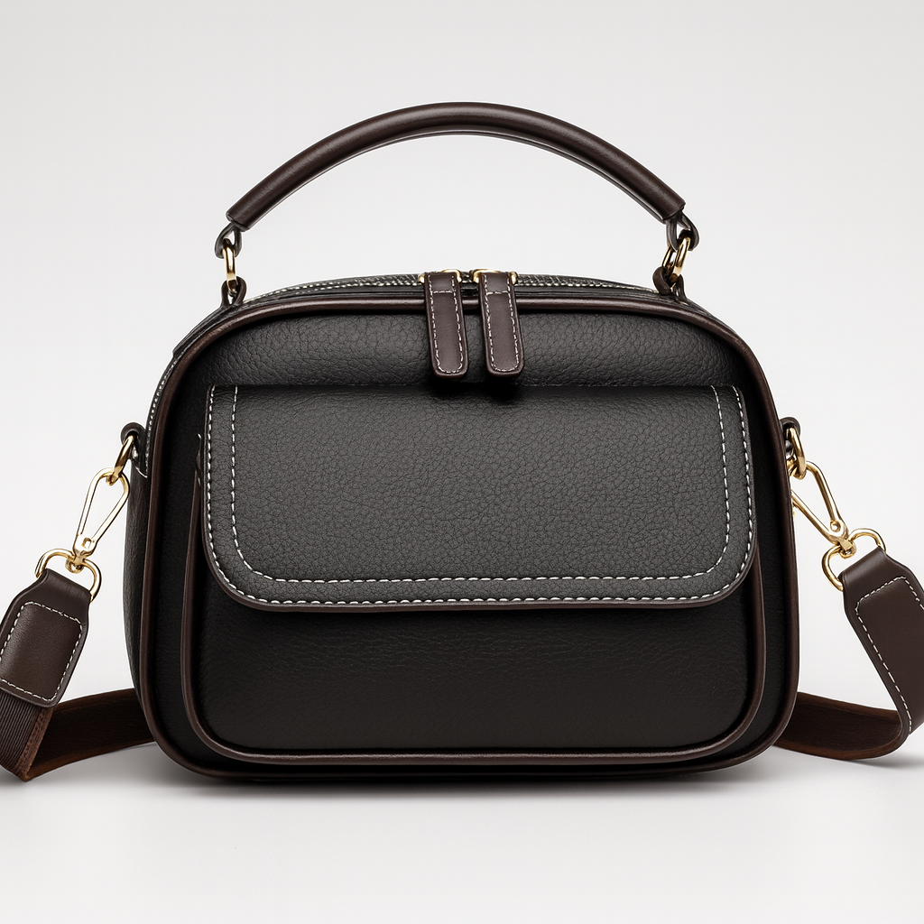 Chloe | Elegante crossbodytas met twee lagen en een brede schouderriem