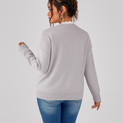 Emile | Gebreide trui met kant