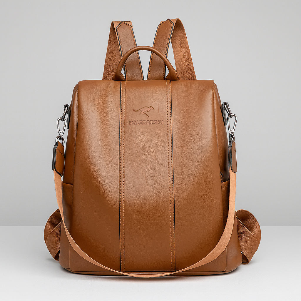 Ella | Anti-diefstal leren rugzak